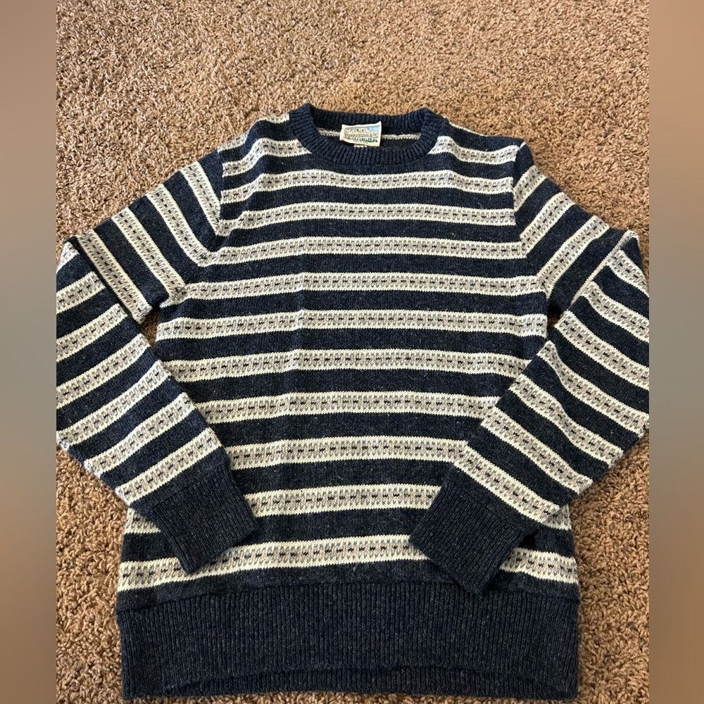 Timberline men's crewneck sweater Fair Isle patterned knit VTG